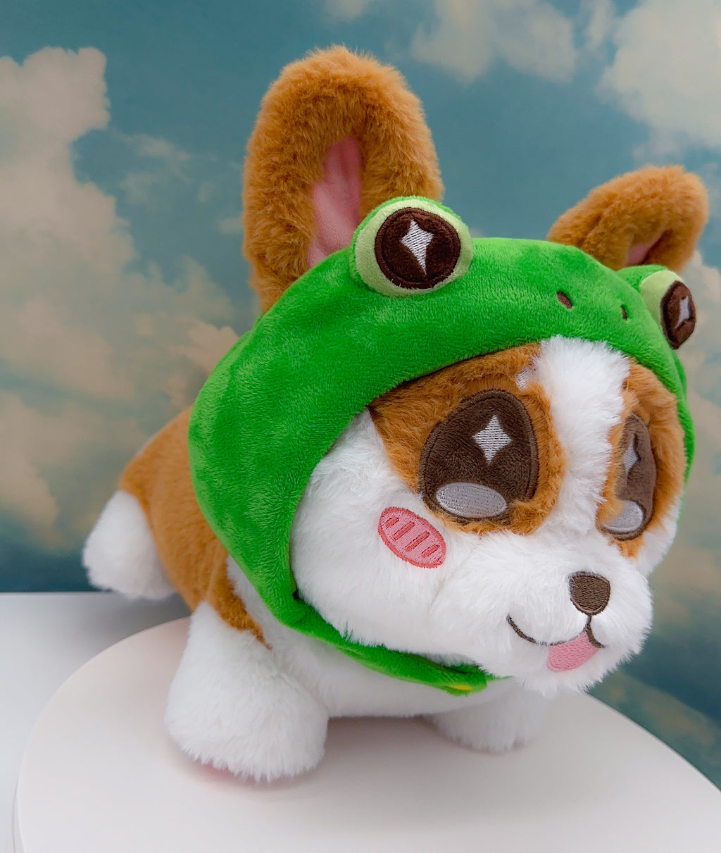 Froggy the corgi plushie