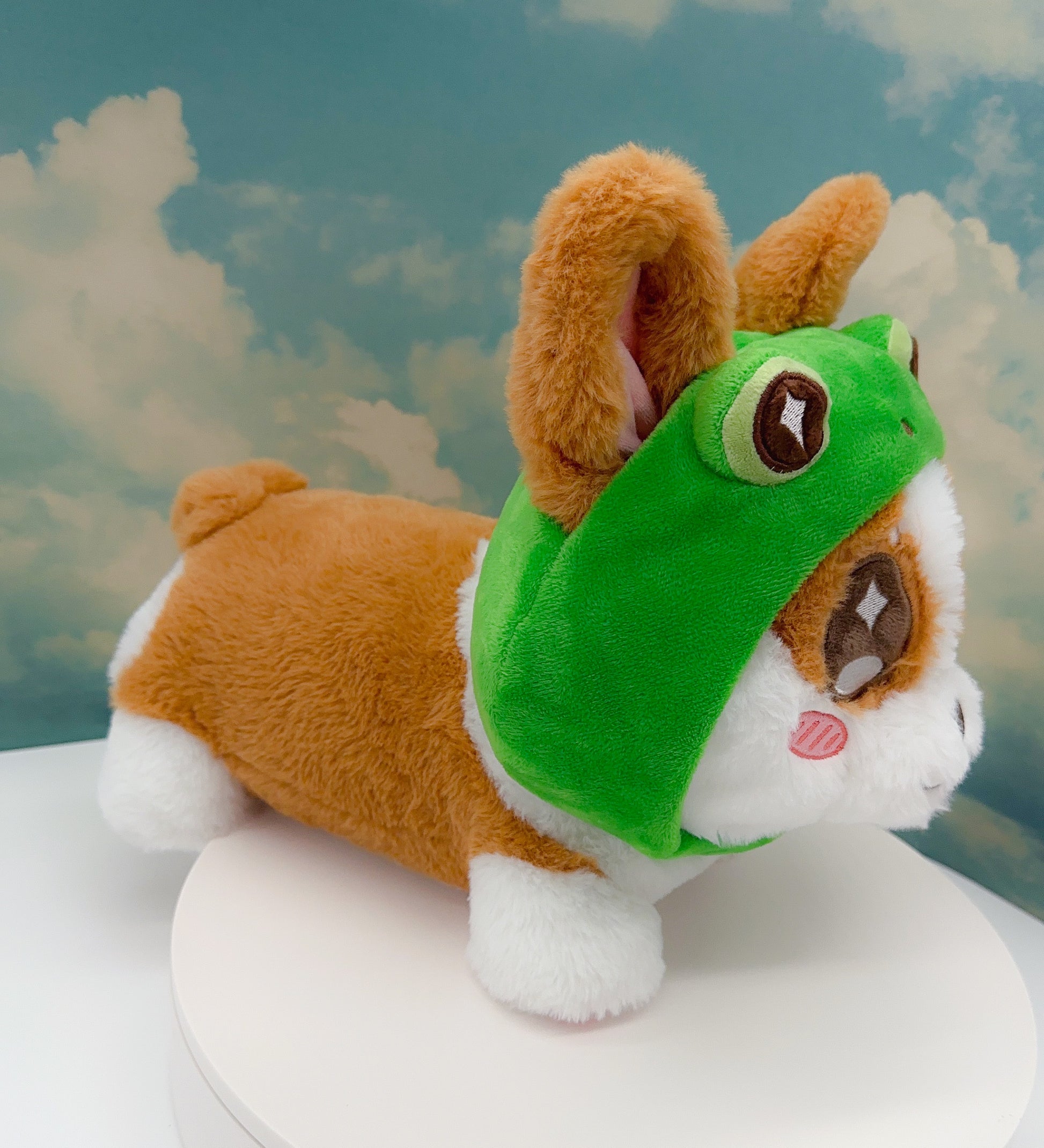 Froggy the corgi plushie
