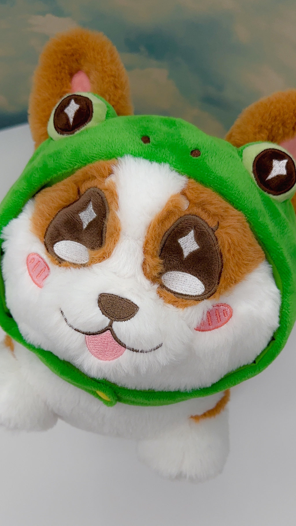 Froggy the corgi plushie