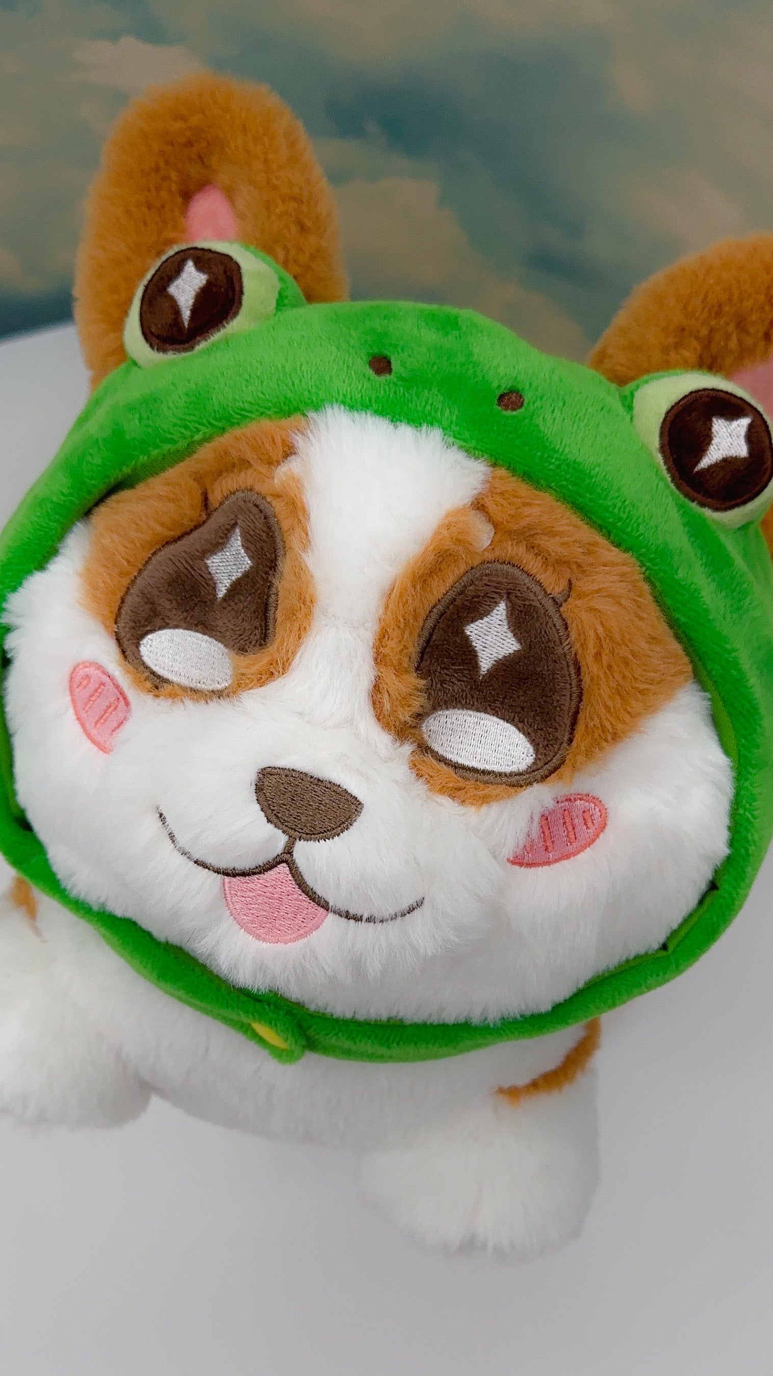 Froggy the corgi plushie